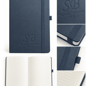 Libro de notas con el monograma de la Sociedad Bilbaína